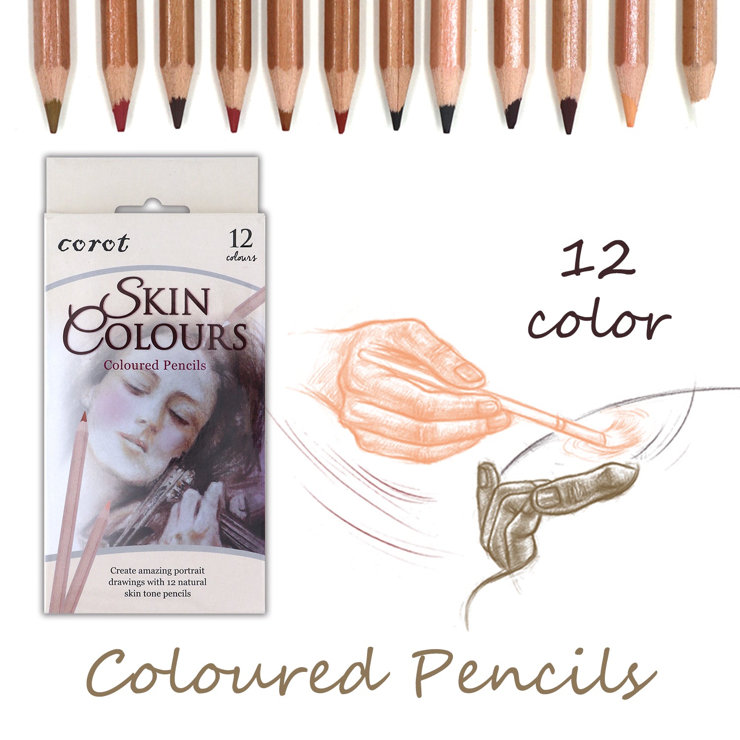 Printworks | 12 Color Pencils - Skin Tone