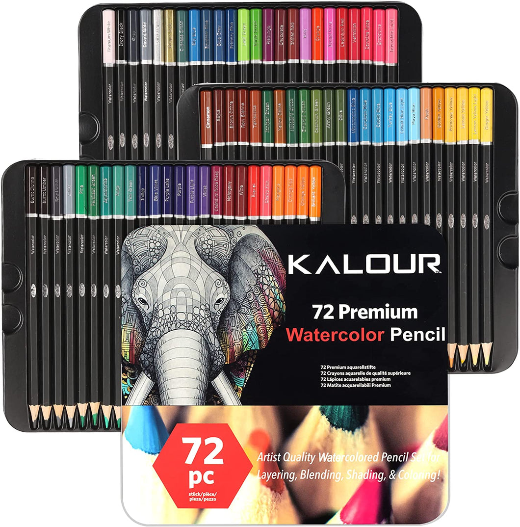 Kalour Watercolor Pencils 72pc Set