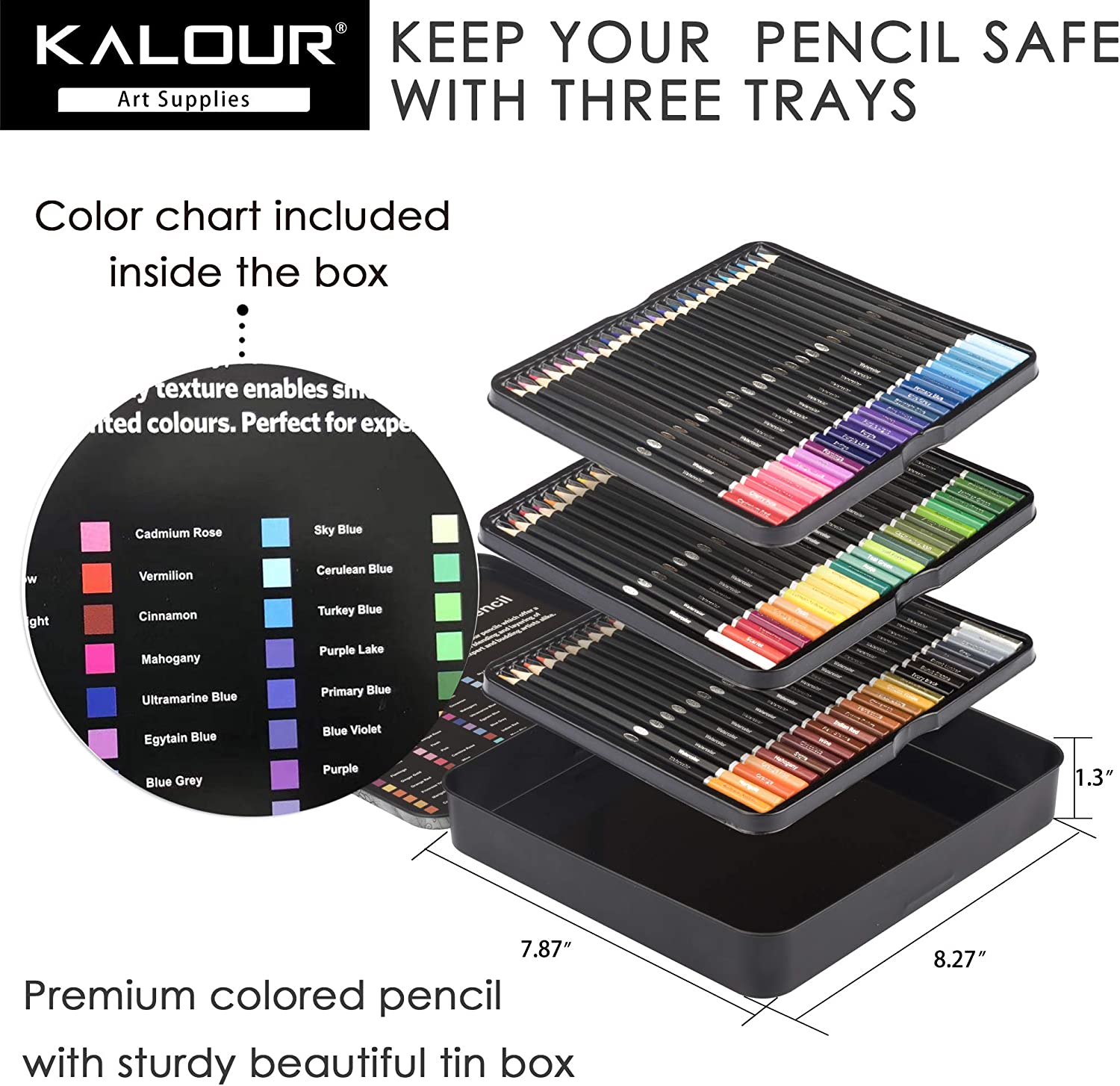  KALOUR 72-Pack Sketch Drawing Pencils Kit with