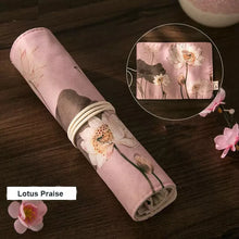 Load image into Gallery viewer, Vintage Print Pencil Roll
