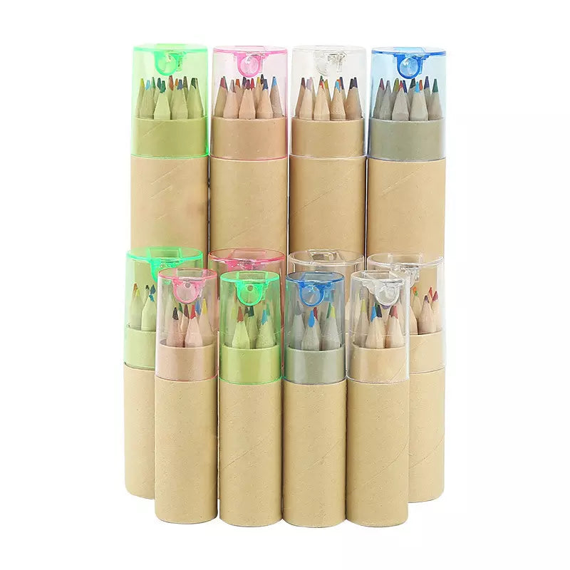12+12 Colored Pencils (2 Sets/Short and Long)