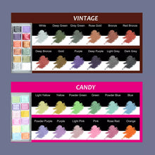 Load image into Gallery viewer, Shimmer Candy or Vintage Themed Watercolor 12 pc Sets (Includes Watercolor Tin)
